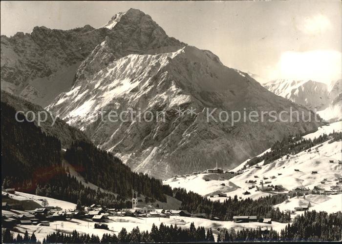 Riezlern Kleinwalsertal Vorarlberg Hirschegg Mittelberg mit Widderstein Alpenpan