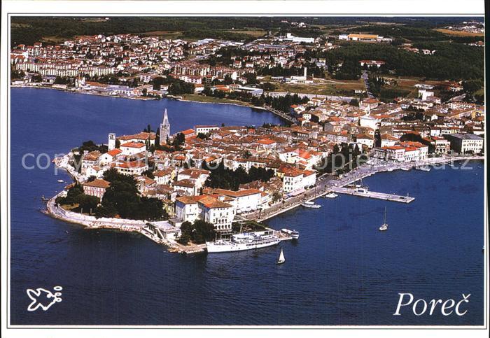 Porec Halbinsel Hafen Fliegeraufnahme
