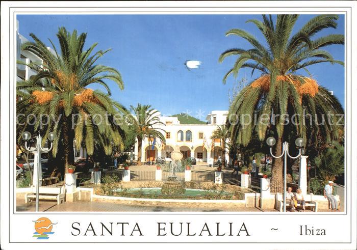 Santa Eulalia del Rio Hotelanlage Palmen