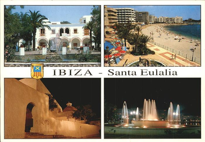 Santa Eulalia del Rio Hotelanlage Swimming Pool Strand Wasserspiele Kirchberg Na