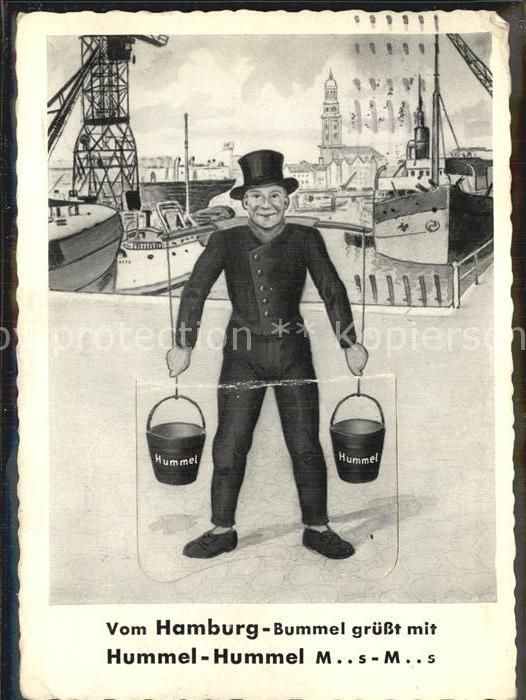HAMBURG  CITY gruesst mit Hummel Hummel