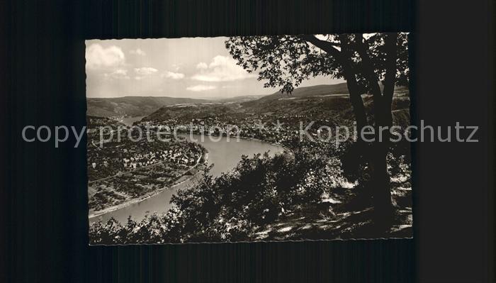 Boppard Rhein Blick vom Gedeanseck auf Rhein