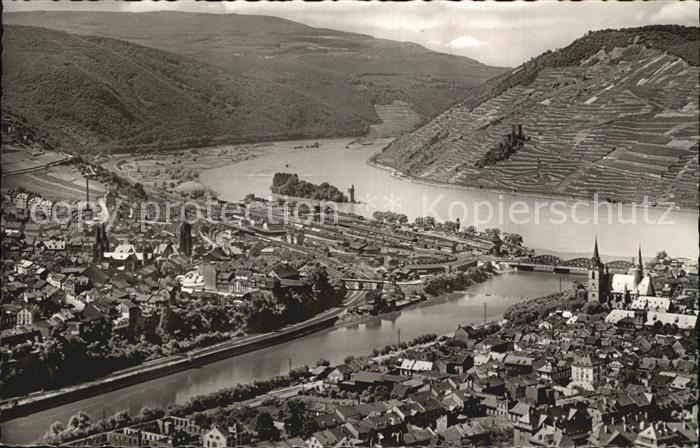 Bingen Rhein Fliegeraufnahme Bingerbrueck Bingerloch
