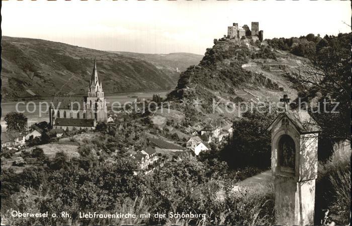 Oberwesel Rhein Liebfrauenkirche und Schoenburg