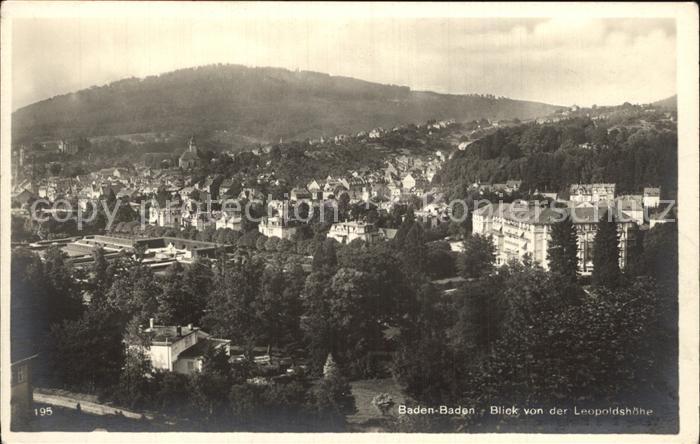 BADEN-BADEN BW Blick von Leopoldshoehe