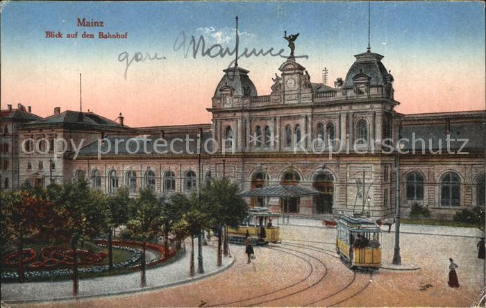 Mainz Rhein Bahnhof Strassenbahn