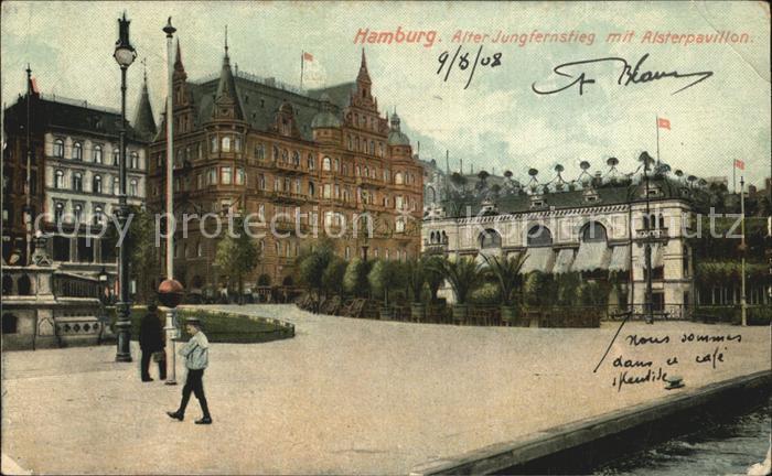 HAMBURG  CITY Jungfernstieg mit Alsterpavillon