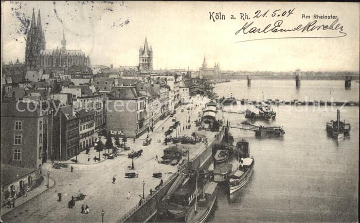 Koeln Rhein Rheinufer