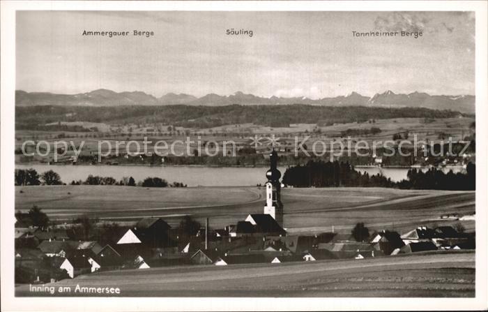 Inning Ammersee Kirche mit See Sund aeuling