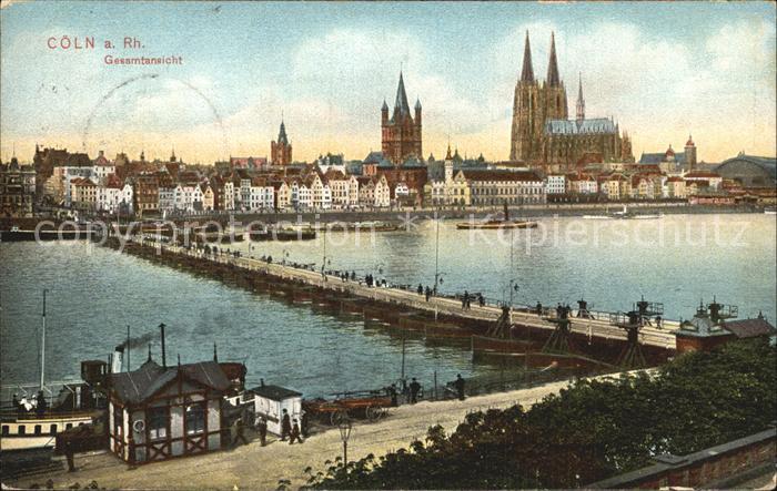 Koeln Rhein Rheinpartie Bruecke Dom