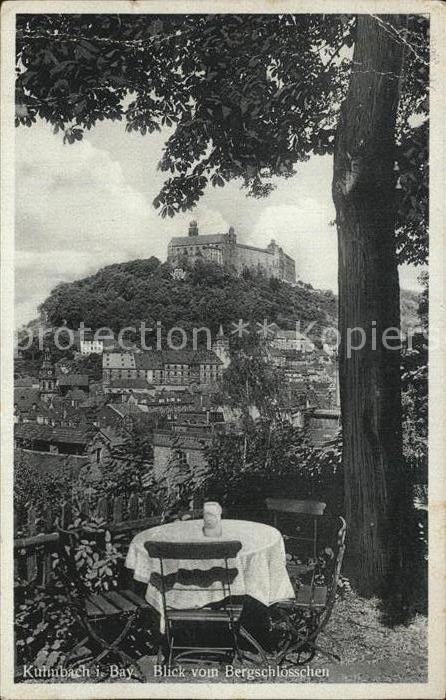 Kulmbach Bayern Blick vom Bergschloesschen