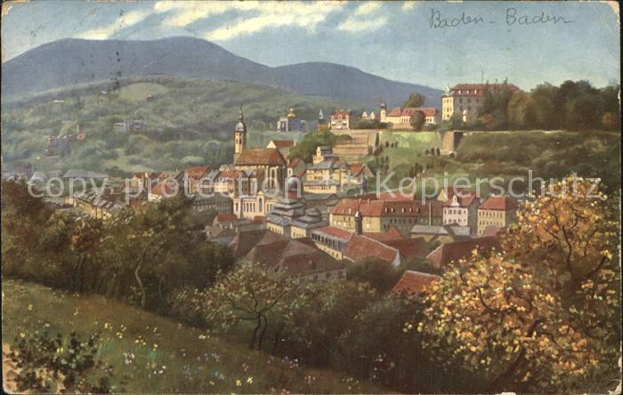 BADEN-BADEN BW Blick von Friedrichshoehe