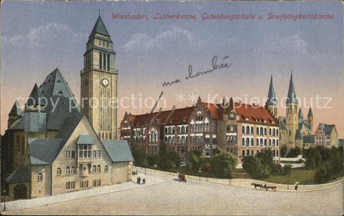 Wiesbaden Lutherkirche Gutenbergschule Dreifaltigkeitskirche