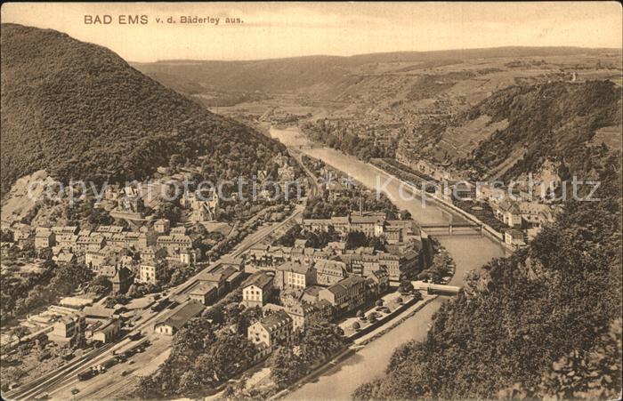 Bad Ems Blick von der Baederley aus
