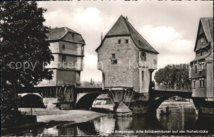 Bad Kreuznach Brueckenhaeuser ueber der Nahe