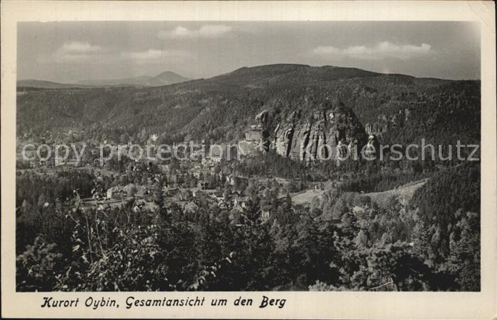 Oybin Sachsen Fliegeraufnahme mit Berg