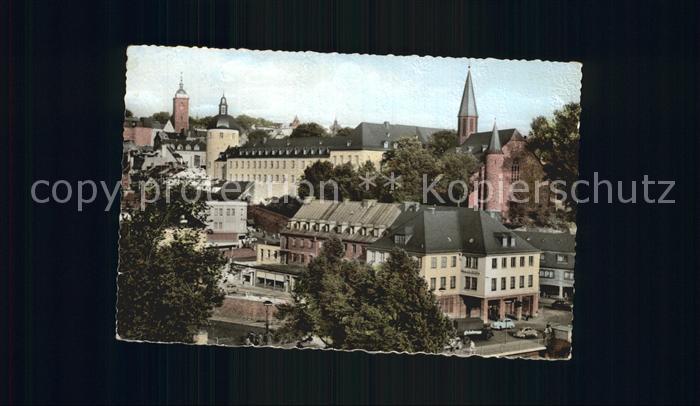 Siegen Westfalen Siegbruecke Unteres Schloss und Martinikirche