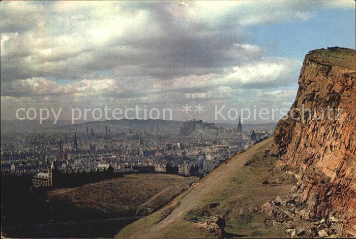 Edinburgh Scotland View from Salisbury Crags on Arhurs Seat