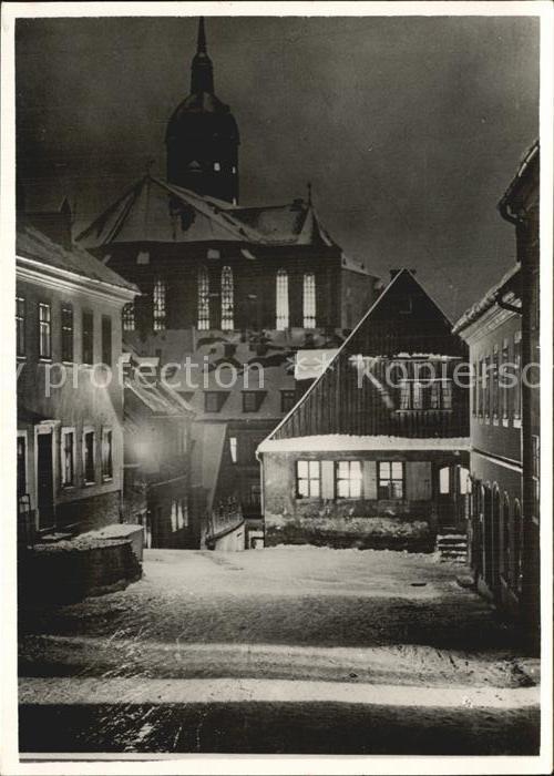 Annaberg-Buchholz Erzgebirge Partie mit Kirche im Winter