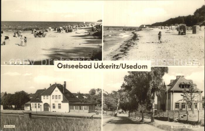 ueckeritz Usedom Strandpartien Bahnhof Strandstrasse Schule