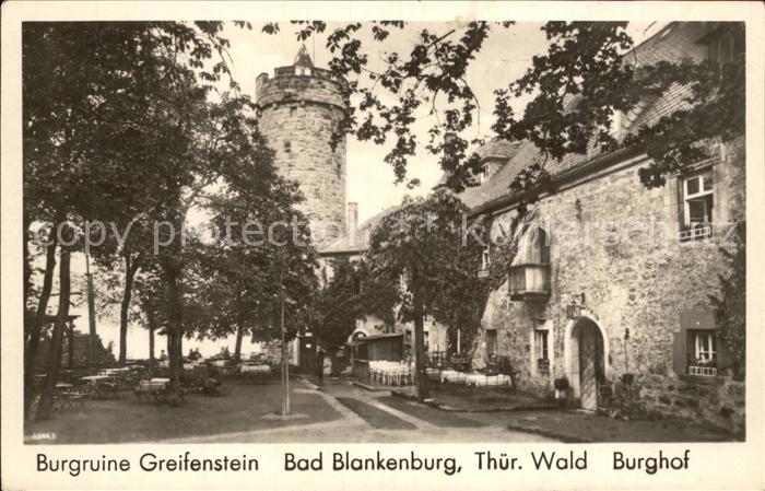 Bad Blankenburg Burgruine Greifenstein Burghof