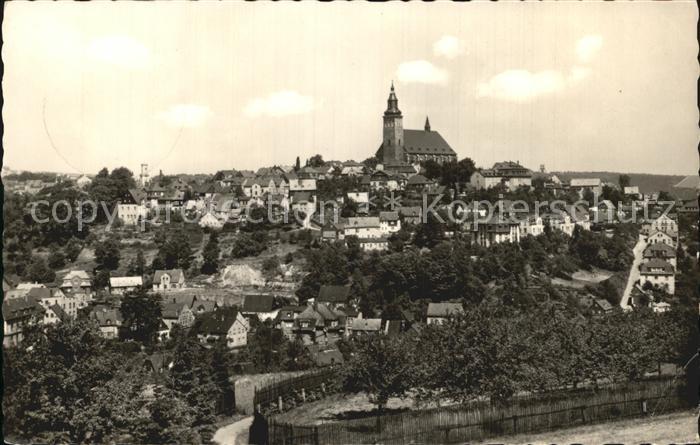 Schneeberg Erzgebirge Stadtblick Kirche