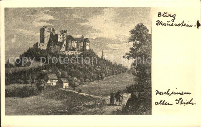 Frauenstein Sachsen Burg Frauenstein Alter Stich