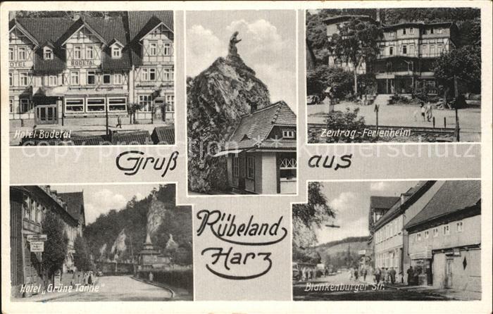 Ruebeland Harz Hotel Bodetal Zentrag Ferienheim Hotel Gruene Tanne Blankenburger