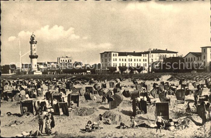 Warnemuende Ostseebad Strand Leuchtturm
