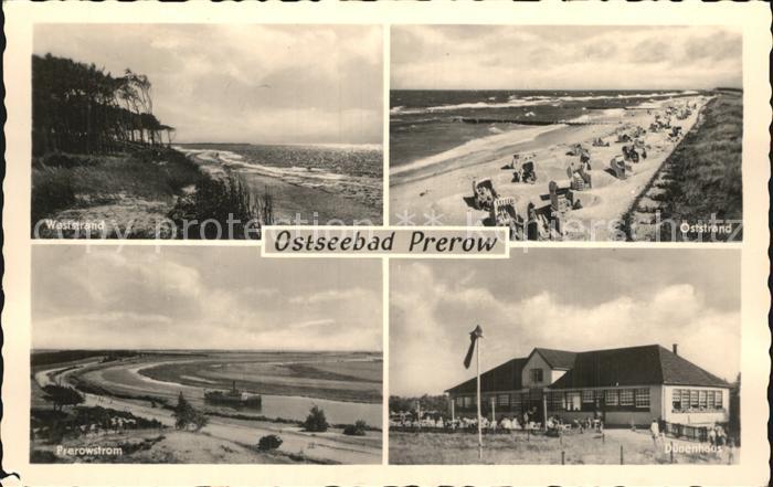 Prerow Ostseebad West und Oststrand Prerowstrom Duenenhaus
