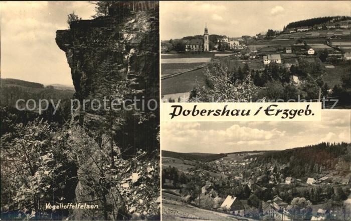 Pobershau Vogeltoffelfelsen Kirche Panorama