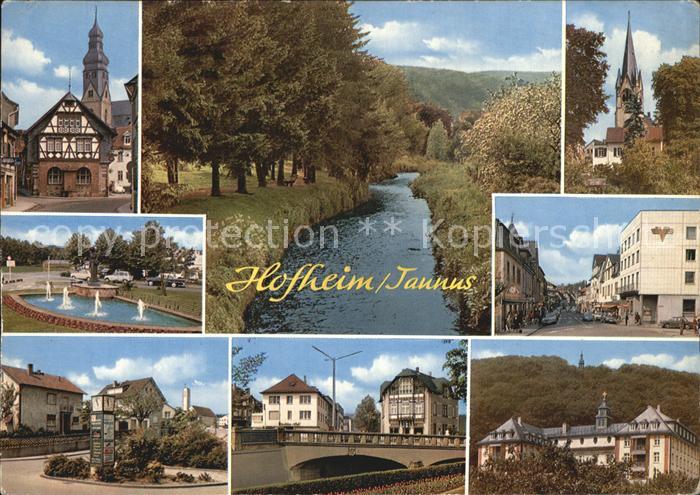 Hofheim Taunus Kirche Fluss Wasserspiele Strassenpartien