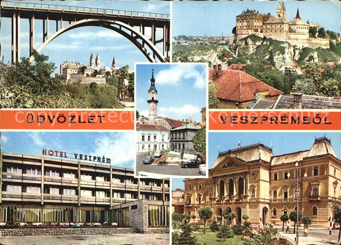 Veszprem Bruecke Schloss Hotel Gebaeude