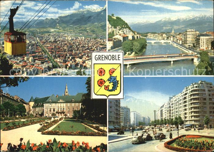 Grenoble Vue generale et chaine de Belledonne Te