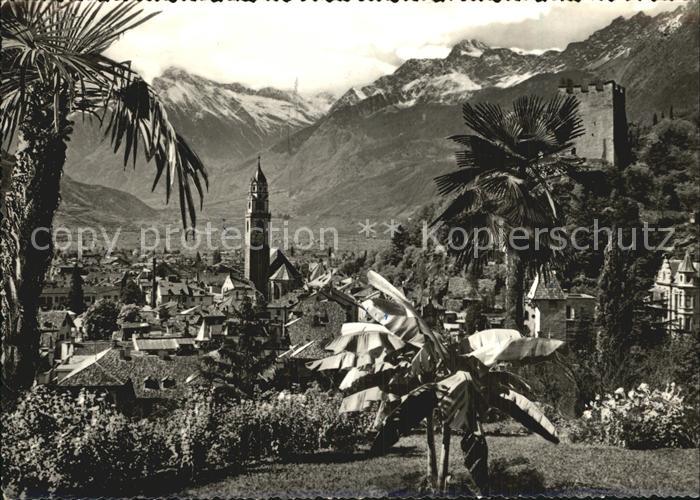Meran Merano Ortsblick Burg Kirche
