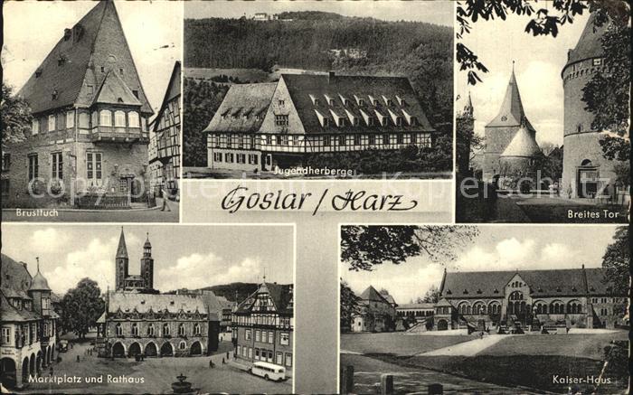 GOSLAR Harz Niedersachsen Marktplatz Rathaus Breites Tor Kaiser Haus