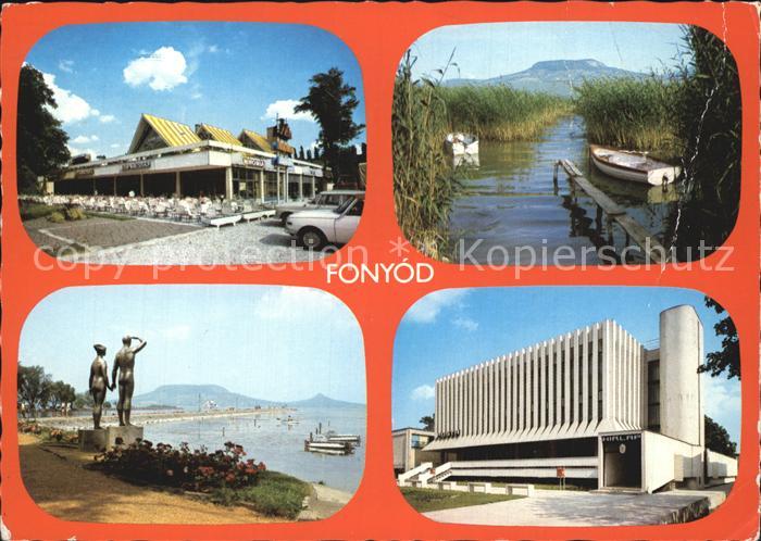 Fonyod Fuerdoe See Boote Denkmal Strandhaus Gaststaette
