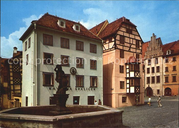 Cheb Eger Stadtansicht Brunnen