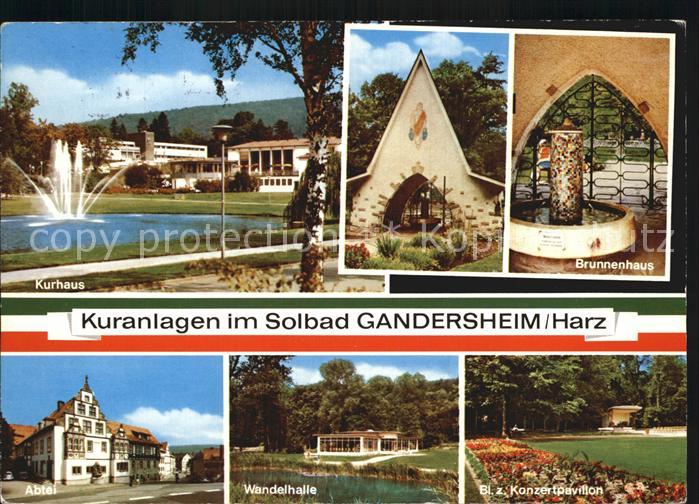 Gandersheim Bad Kuranlagen Solbad Wandelhalle Brunnehaus Abtei