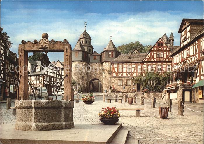 Braunfels Fachwerk Tor Brunnen