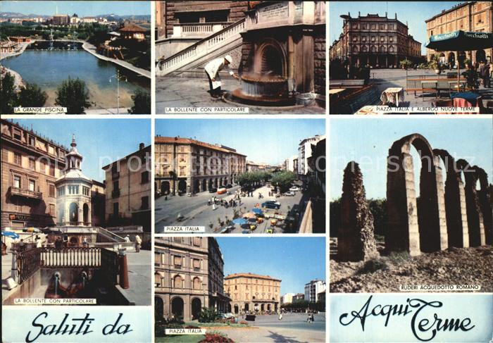 Acqui Terme Grande Piscina Piazza Italia Albergo Nuove Terme aequadukt Romana