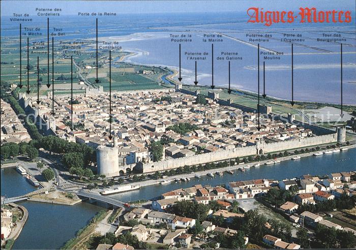 Aigues-Mortes Gard Luftbild Panoramakarte