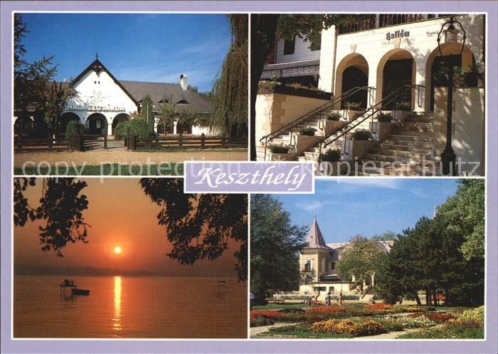 Keszthely Kirche Restaurant Halaszcsardas Abendstimmung
