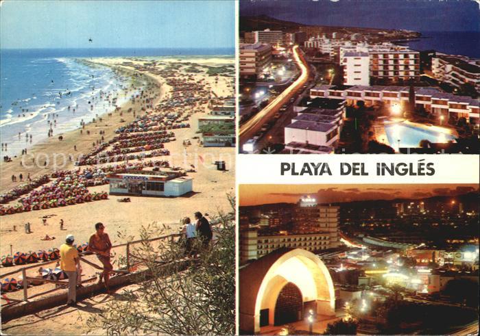 Playa del Ingles Strand Nachtaufnahmen