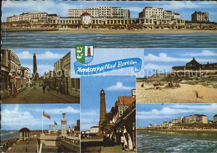 BORKUM Nordseebad Niedersachsen Heilbad Leuchtturm Strand Stadtansichten