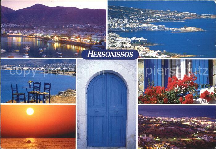 Hersonissos Panorama Sonnenuntergang Hafen Abendstimmung