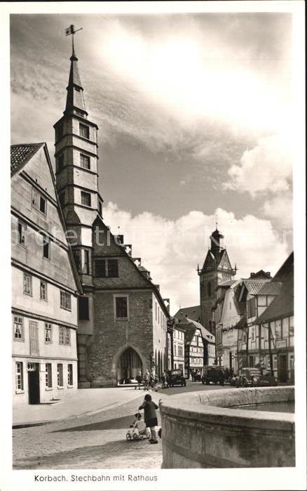 Korbach Stechbahn mit Rathaus