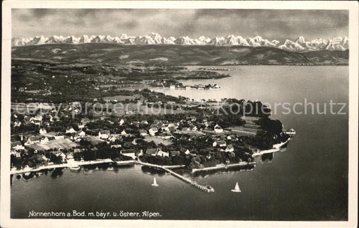 Nonnenhorn Fliegeraufnahme mit Alpen