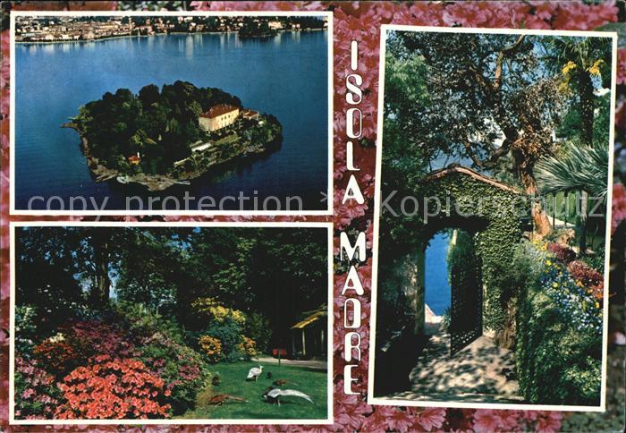 Isola Madre Lago Maggiore Fliegeraufnahme Parkanlagen
