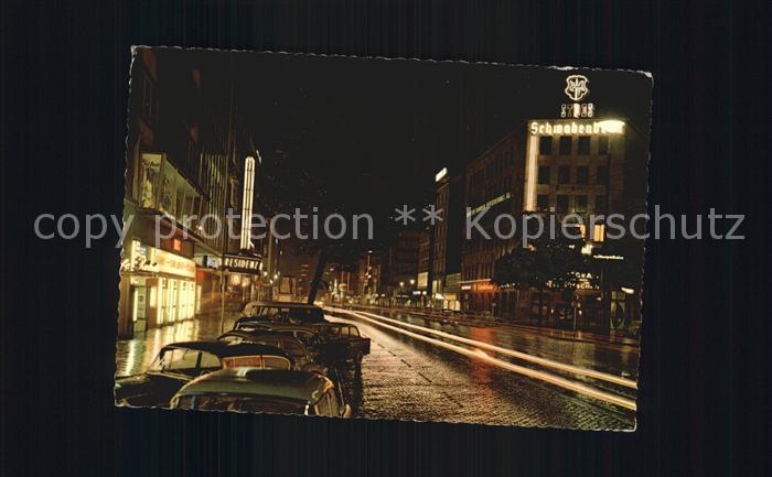 DuessELDORF  CITY Graf Adolf Strasse bei Nacht